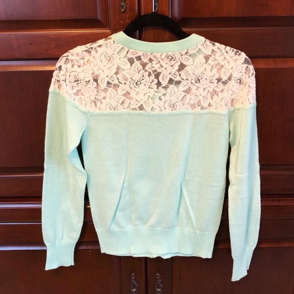 ModCloth Mint Green Lace Cardigan - Picture 2 of 5